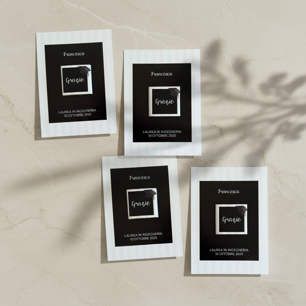 Card Ringraziamento - “Eleganza Ingegneristica” Laurea in Ingegneria