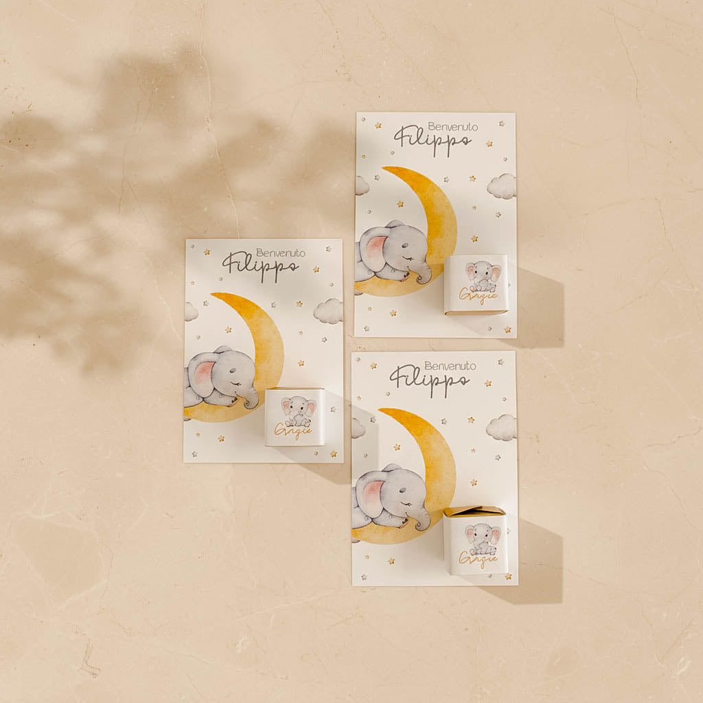 Card Ringraziamento - Elefantino Luna