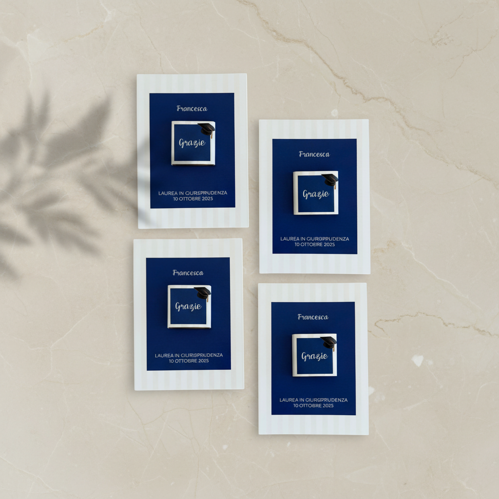 Card Ringraziamento - “Blu di Giustizia” Laurea in Giurisprudenza