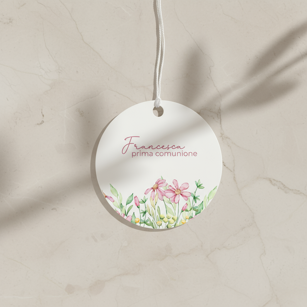 Tag Bomboniera - Rosa di Primavera