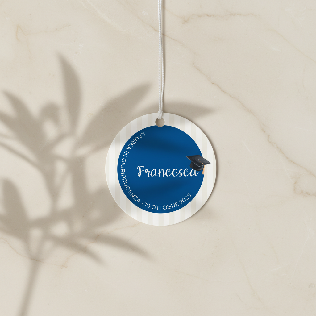 Tag Bomboniera - “Blu di Giustizia” Laurea in Giurisprudenza