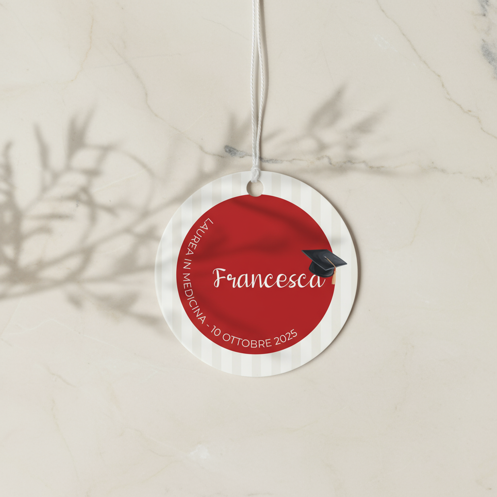 Tag Bomboniera - “Rosso di Passione” Laurea in Medicina