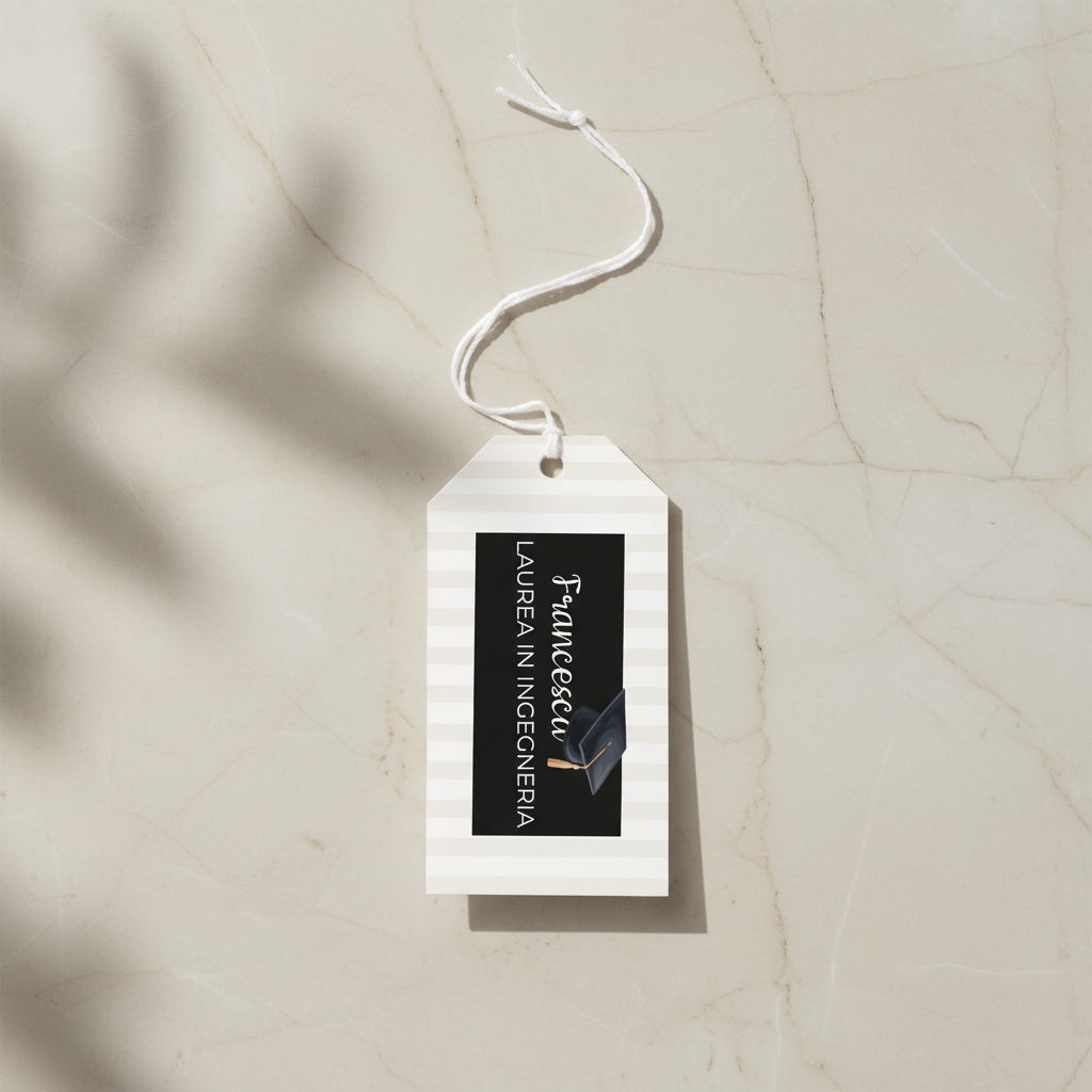 Tag Bomboniera - “Eleganza Ingegneristica” Laurea in Ingegneria