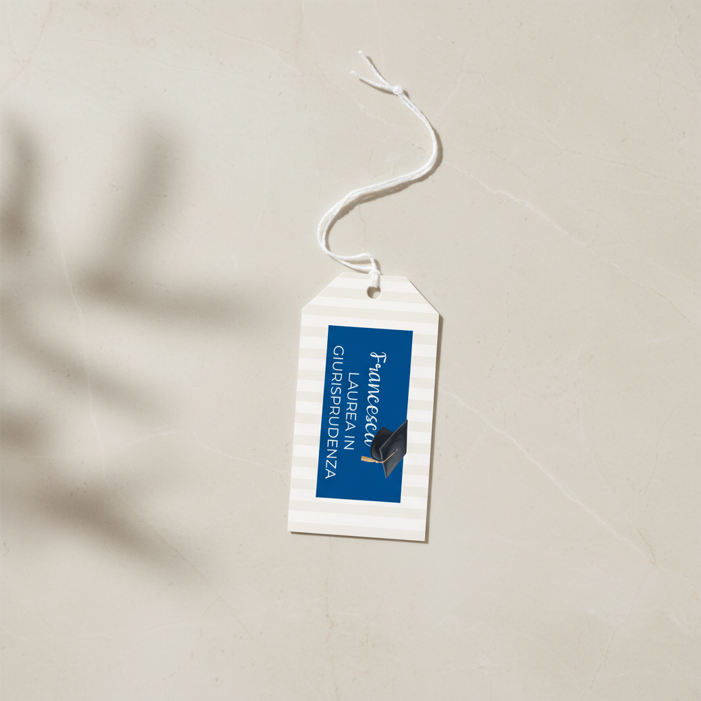 Tag Bomboniera - “Blu di Giustizia” Laurea in Giurisprudenza