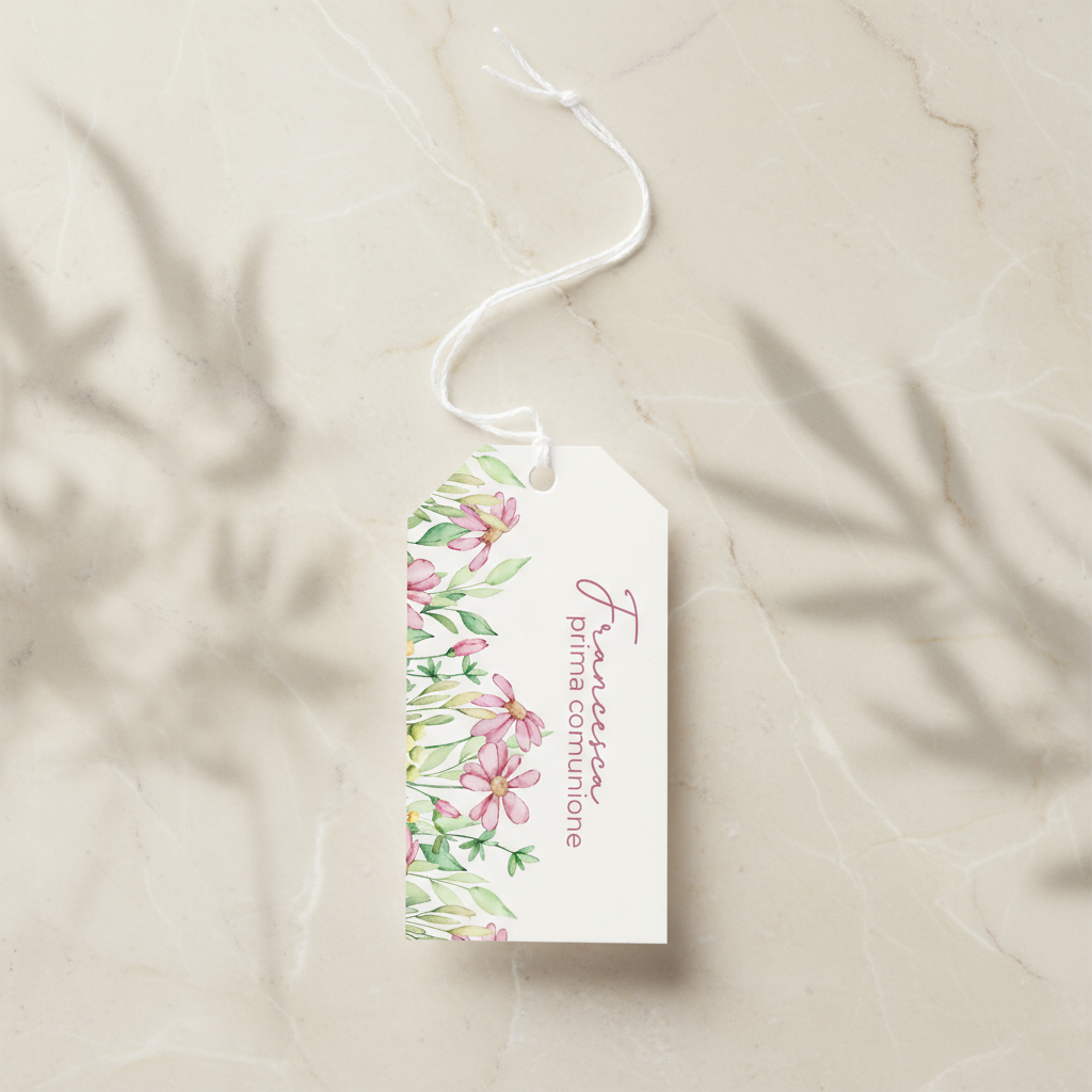 Tag Bomboniera - Rosa di Primavera