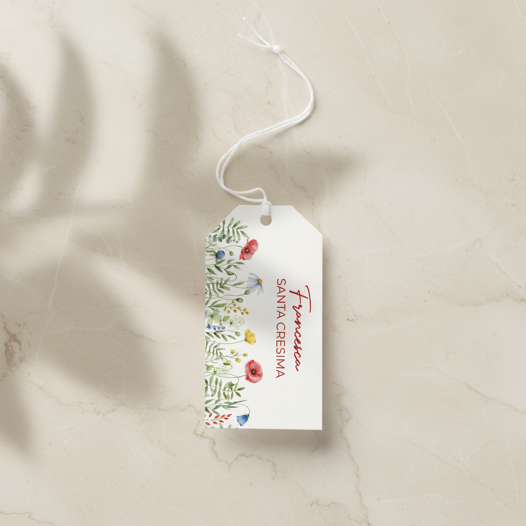 Tag Bomboniera - Campo di Papaveri