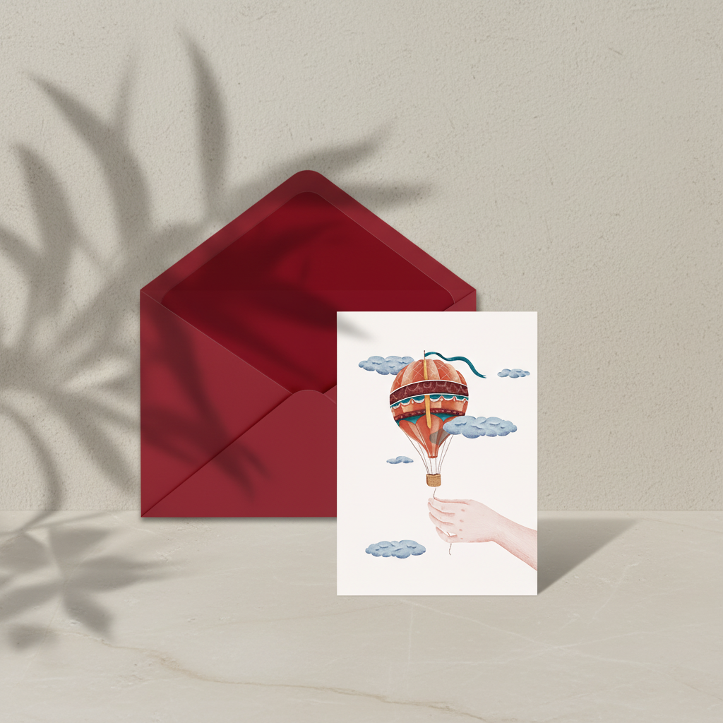 Biglietto d'Auguri - Mongolfiera