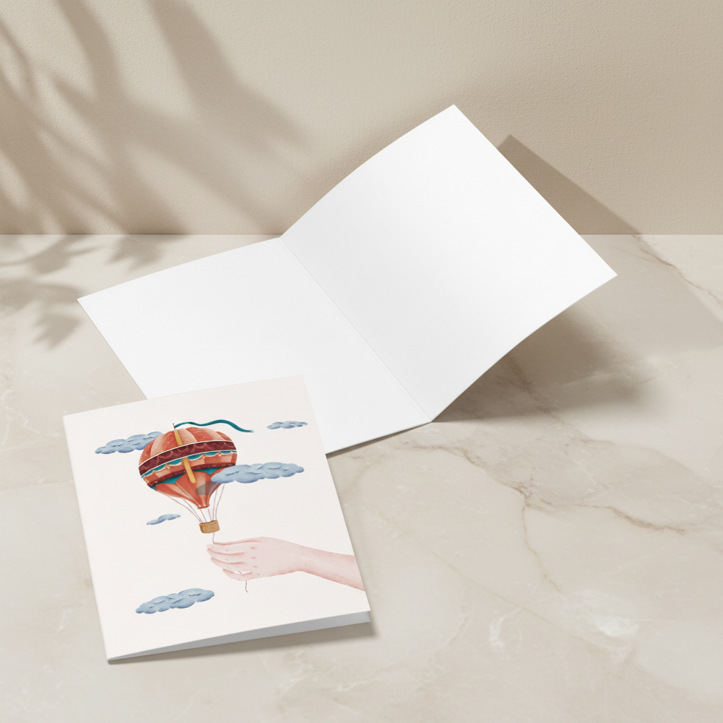 Biglietto d'Auguri - Mongolfiera