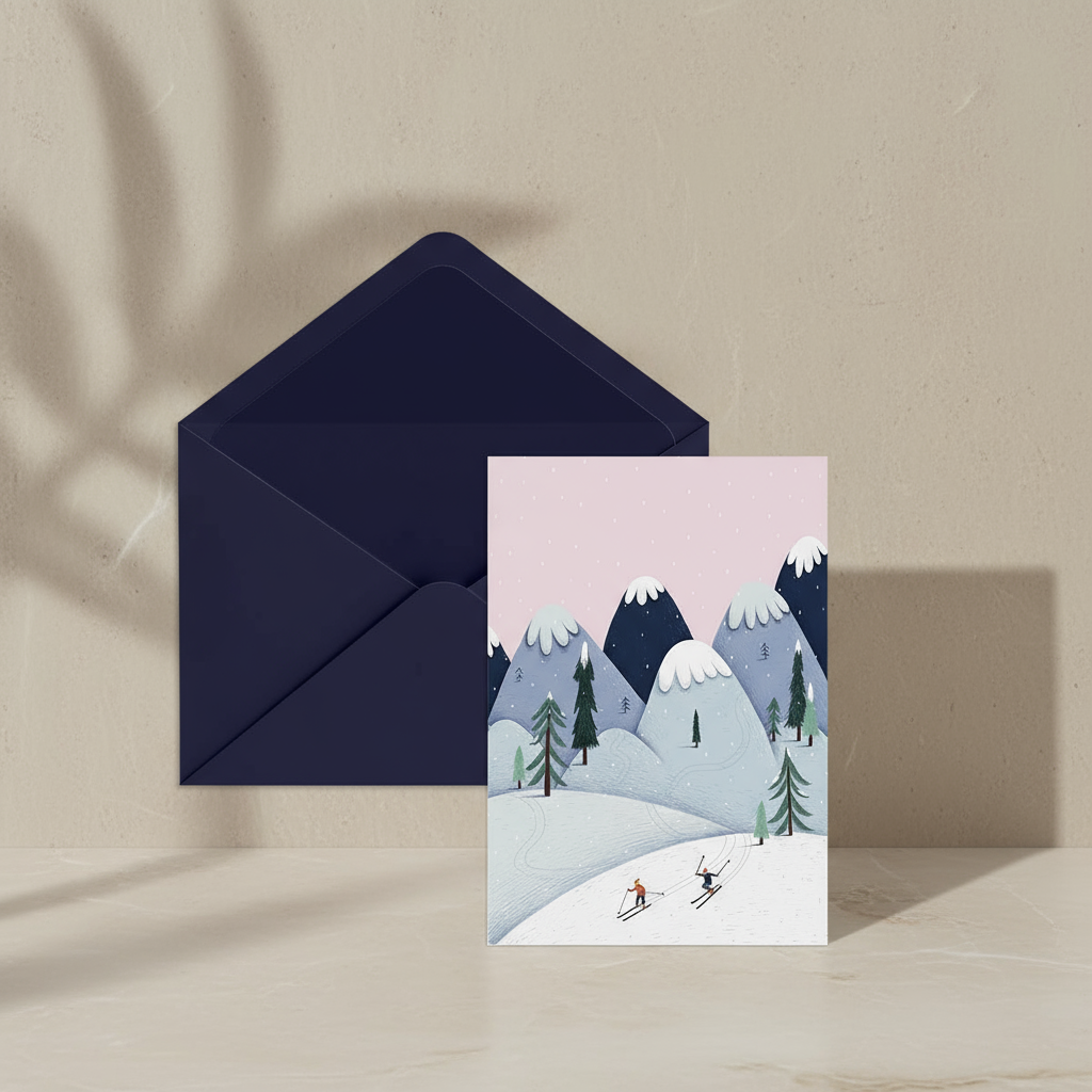 Biglietto d'Auguri - Sci