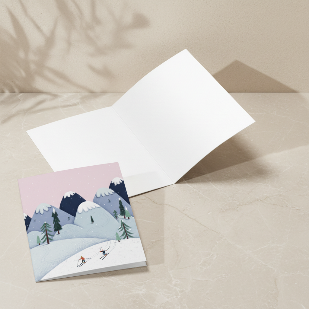 Biglietto d'Auguri - Sci