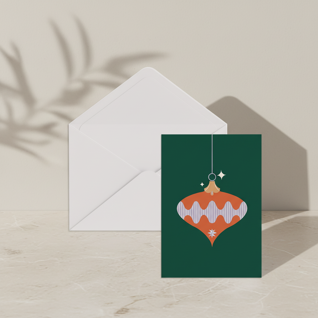 Biglietto d'Auguri - Pallina di Natale