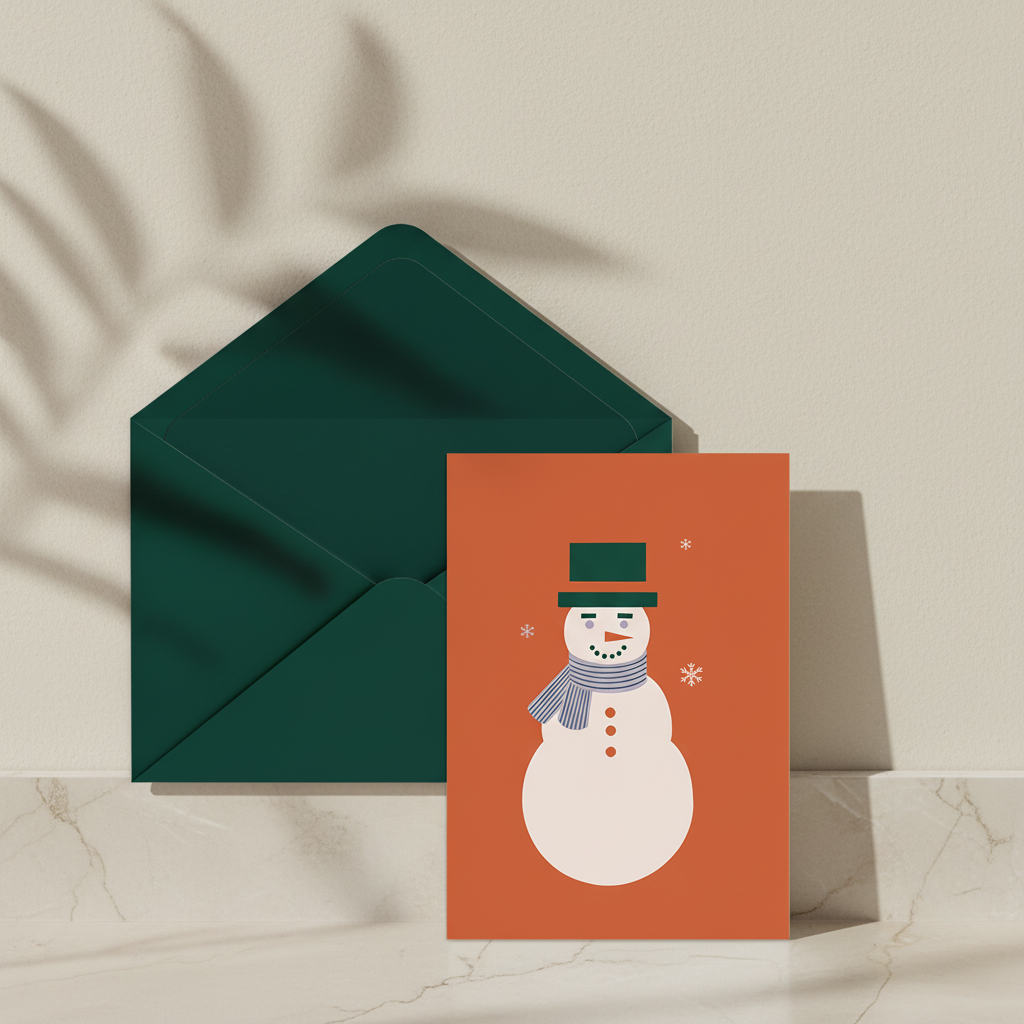 Biglietto d'Auguri - Pupazzo di Neve