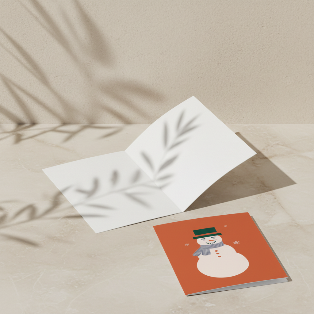 Biglietto d'Auguri - Pupazzo di Neve