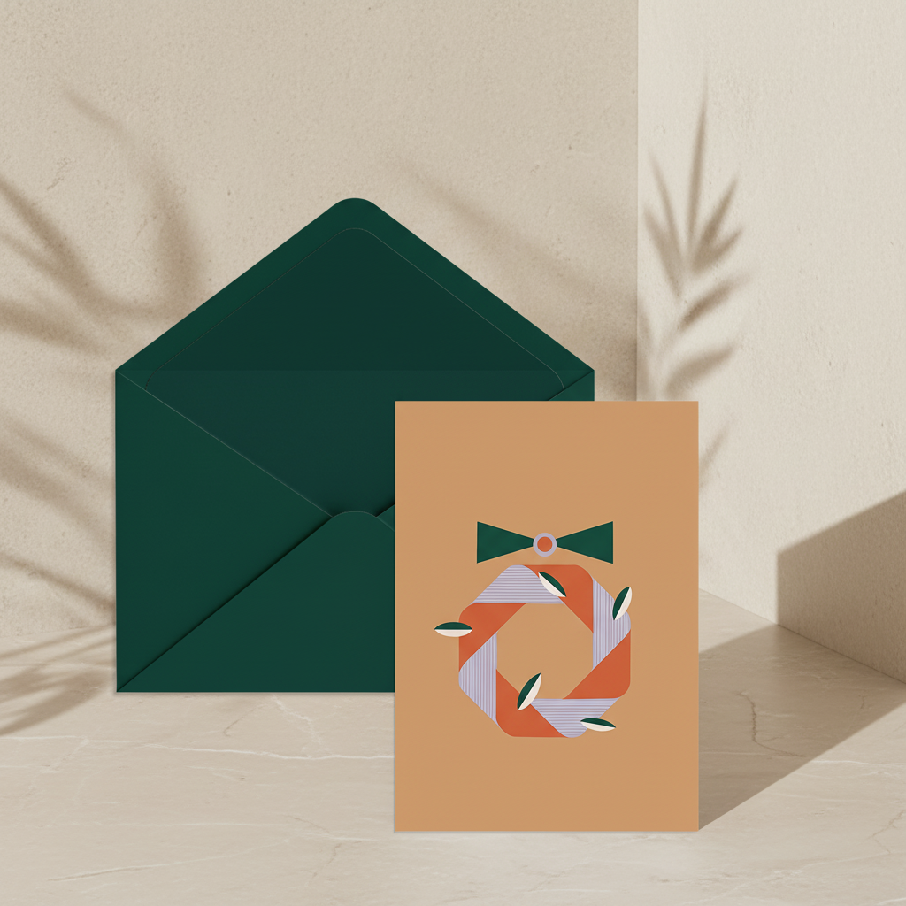 Biglietto d'Auguri - Ghirlanda