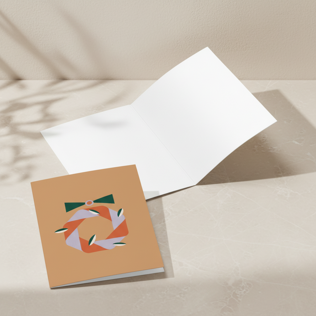 Biglietto d'Auguri - Ghirlanda