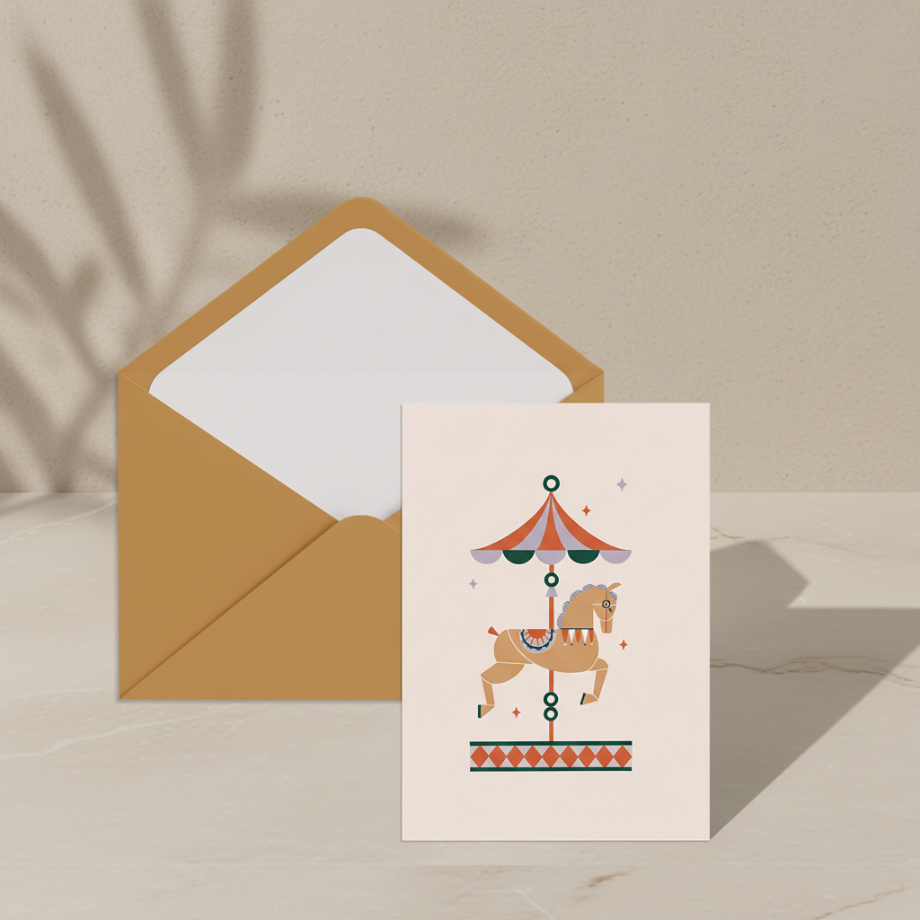 Biglietto d'Auguri - Carousel