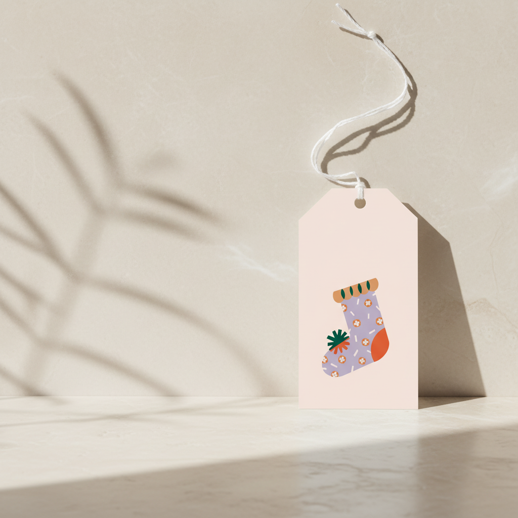 Tag Pacco Regalo - Calza di Natale