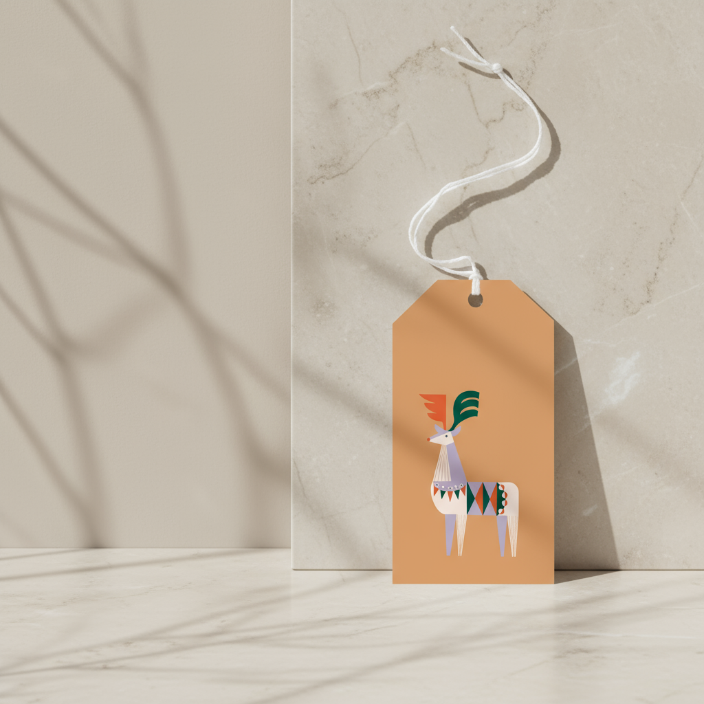 Tag Pacco Regalo - Renna