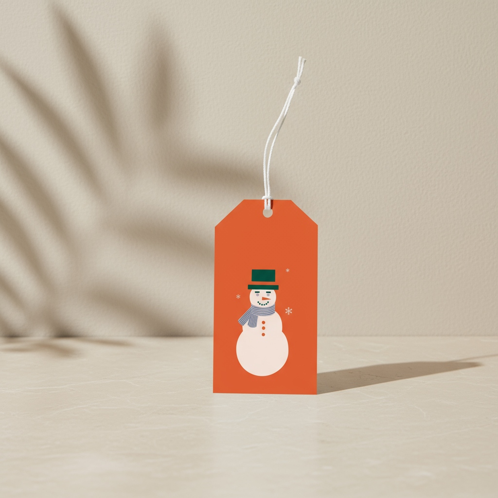 Tag Pacco Regalo - Pupazzo di Neve